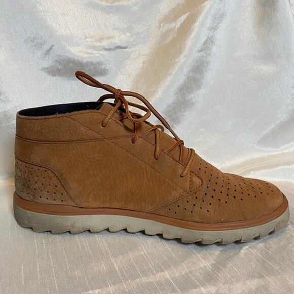 Merrell Men\'s 10.5 Brown Leather Lace Up Ankle Booties Shoes Downtown Chukka main image 8